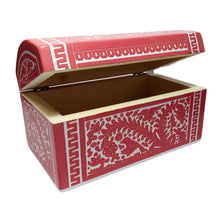 Caja Olinalá Baúl Grande Rayado Vacío