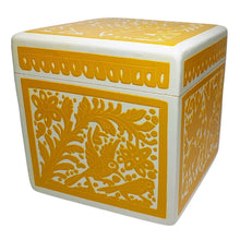 Caja Olinalá Cubo Rayado Vaciado