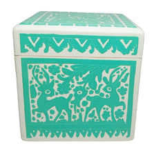 Caja Olinalá Cubo Rayado Vaciado