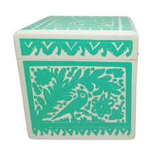 Caja Olinalá Cubo Rayado Vaciado