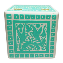 Caja Olinalá Cubo Rayado Vaciado