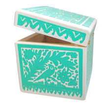 Caja Olinalá Cubo Rayado Vaciado