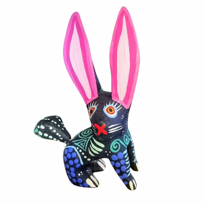 Alebrije Conejo Orejón Morado  (Madera de Copal)