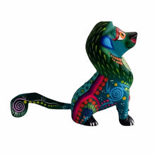 Alebrije León Azul Taller Jacobo y María Ángeles (Madera de Copal)
