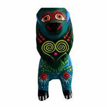 Alebrije León Azul Taller Jacobo y María Ángeles (Madera de Copal)