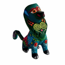 Alebrije León Azul Taller Jacobo y María Ángeles (Madera de Copal)