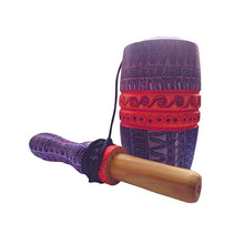 Balero Grecas Juego Tradicional (Madera de Copal Tallado y Pintado a Mano) Morado-Naranja