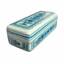 Caja Olinalá Esclavera (Blanco / Azul)