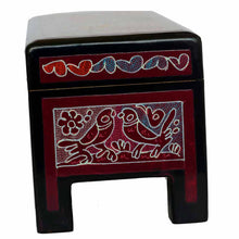 Caja Olinalá Lapicera con Patas (Negra / Morado)