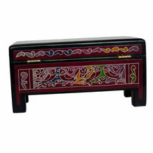 Caja Olinalá Lapicera con Patas (Negra / Morado)