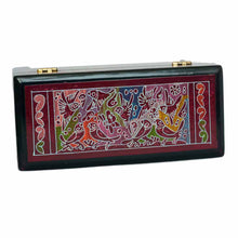 Caja Olinalá Lapicera con Patas (Negra / Morado)