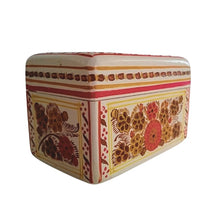 Caja Olinalá Mini Barniz (Crema/Flores Tonos Naranja)