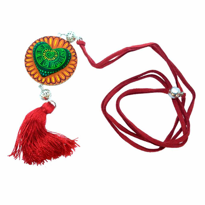 Collar Corazón Alebrije modelo Sagrado Corazón Doble Vista Taller Jacobo y María Ángeles