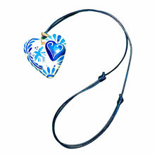 Collar Corazón Colibrí Doble Corazón (Papel Mache)