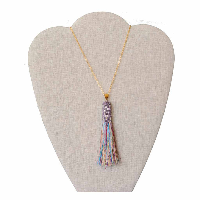 Collar Mota Multicolor Miyuki con cadena