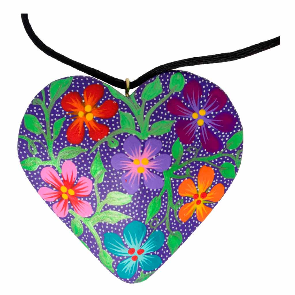 flores de corazones morados