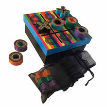 OxM.Mx Juego de Gato Tic Toc tecnica serpentina  artesania mexicana contermporanea elaboada con papel de alto reciclaje