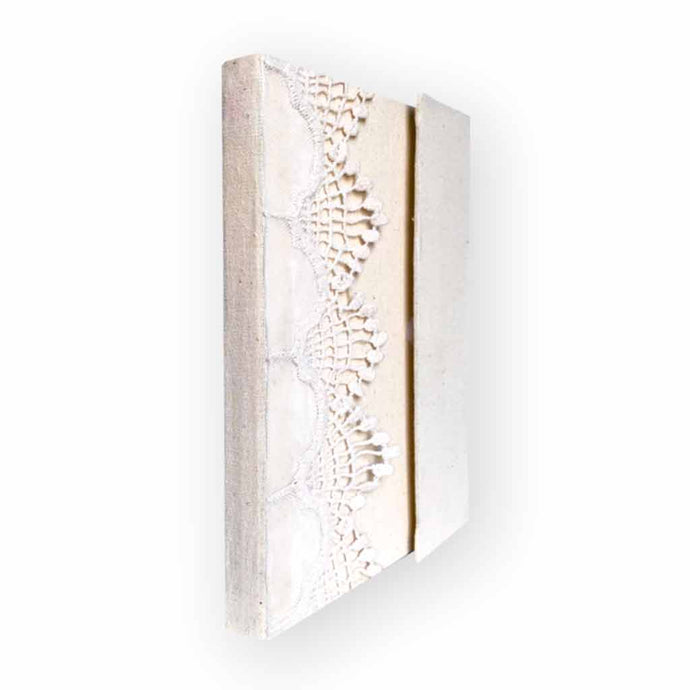 Libreta Artesanal Solapa Encaje
