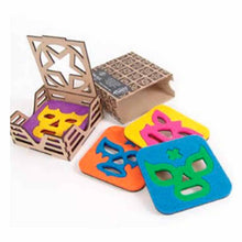 OxM.Mx Luchavasos Juego de 5 portavasos con diseño de máscara de luchador