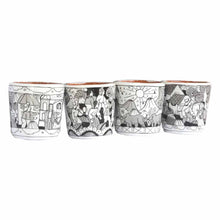 OxM.Mx Mezcalero Mexicano Exquisita pieza de alfarería artística en forma de mezcalero pintada a mano en blanco y negro con escenas típicas profusamente determinadas, por indígenas del estado de Guerrero