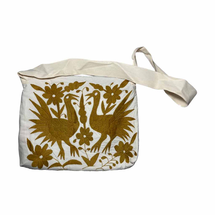 OxM.Mx Bolsa Morral Grande Dama Bordada en Tenango Artesanía otomí mexicana realizada en Tenango de Doria, Hidalgo. Producto Mexicano. Producto Artesanal. Hecho en México.