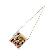 Bolsa Morral Chica Bordada en Tenango [Dos liebres multicolor ) #30