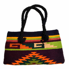 Bolsa Grecas Para Dama, Lana Telar de Cintura, Oaxaca, México [Grecas Multicolor]