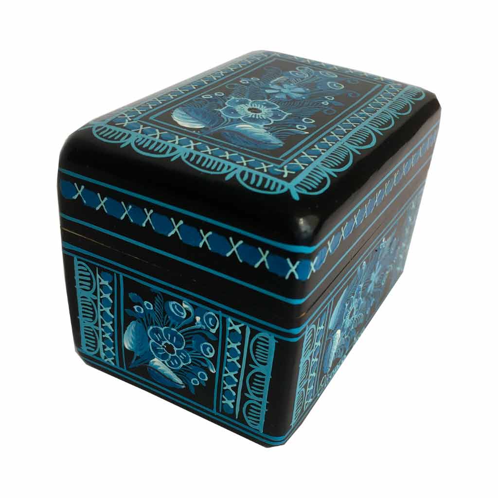 Caja Olinalá Mini (Negro /Azul)