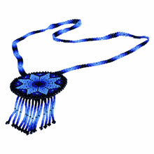 Collar Huichol Azul / Negro