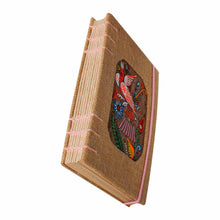 Libreta Artesanal con decorado en Yute y Papel Amate (Pintado a Mano)