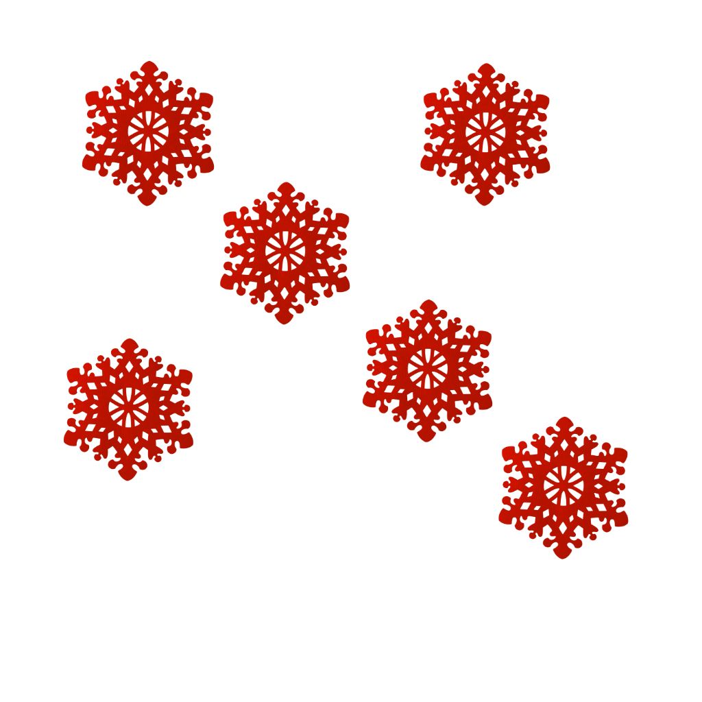 juego de portavasos navideños con diseño de copo de nieve color rojo OxM.Mx